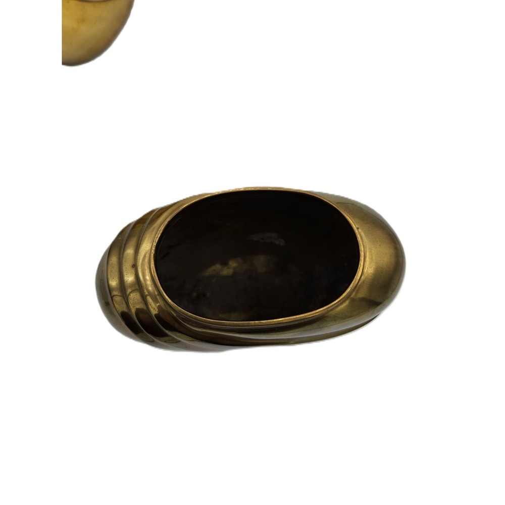 Vintage Brass Vases Art Deco Swirl Ribbon Heavy Metal Set of 2 Home‎ Decor - Picture 8 of 12